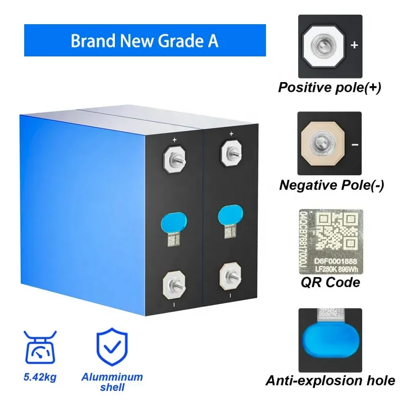 3.2V 314Ah A-Grade LiFePO4 Cell MB31 | 8000 Cycles | 0.19mΩ IR | High Capacity Energy Storage Cell - View 3