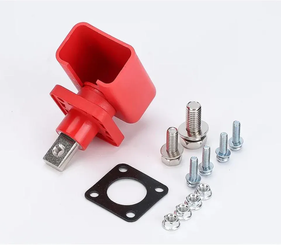 120A 100% Pure Copper Battery Terminal Set | Heavy Duty Positive & Negative Battery Connector for LiFePO4, Solar, UPS & Inver
