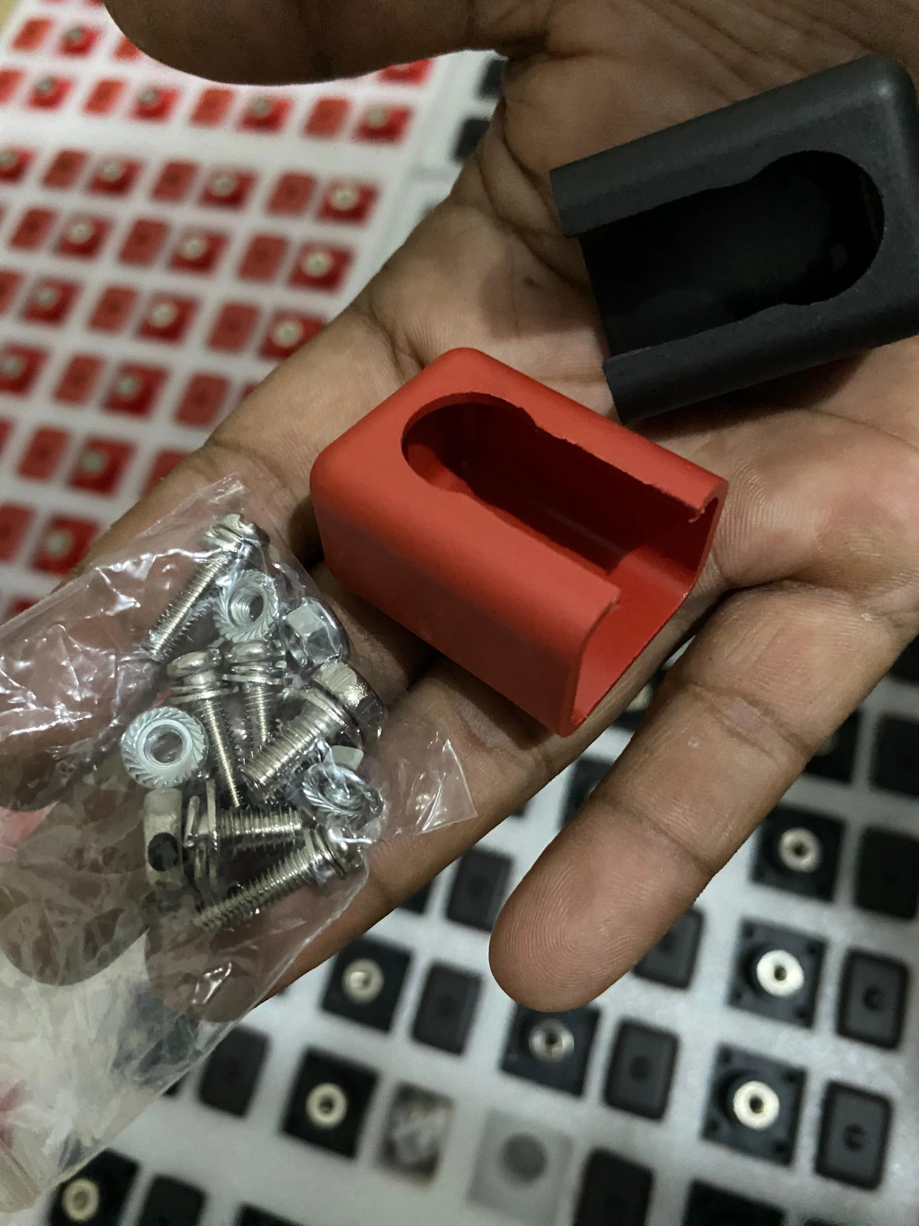 150A 100% Pure Copper Battery Terminal Set | Heavy Duty Positive & Negative Battery Connector for LiFePO4, Solar, UPS & Inver