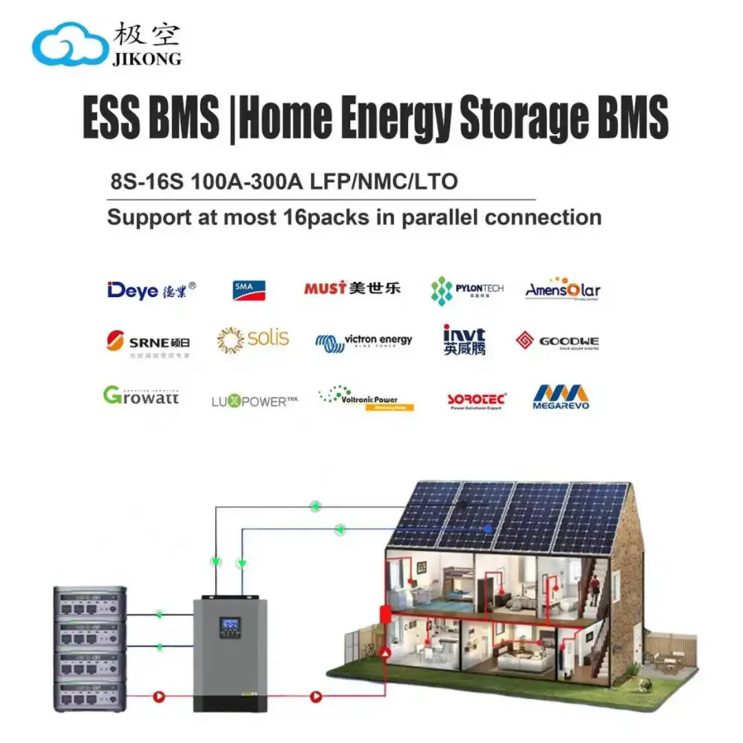 JK-PB2A16S10P Inverter BMS 100A with 2A Active Balancer | 8S-16S LiFePO4, Lithium-Ion & LTO Battery Management System | CAN,