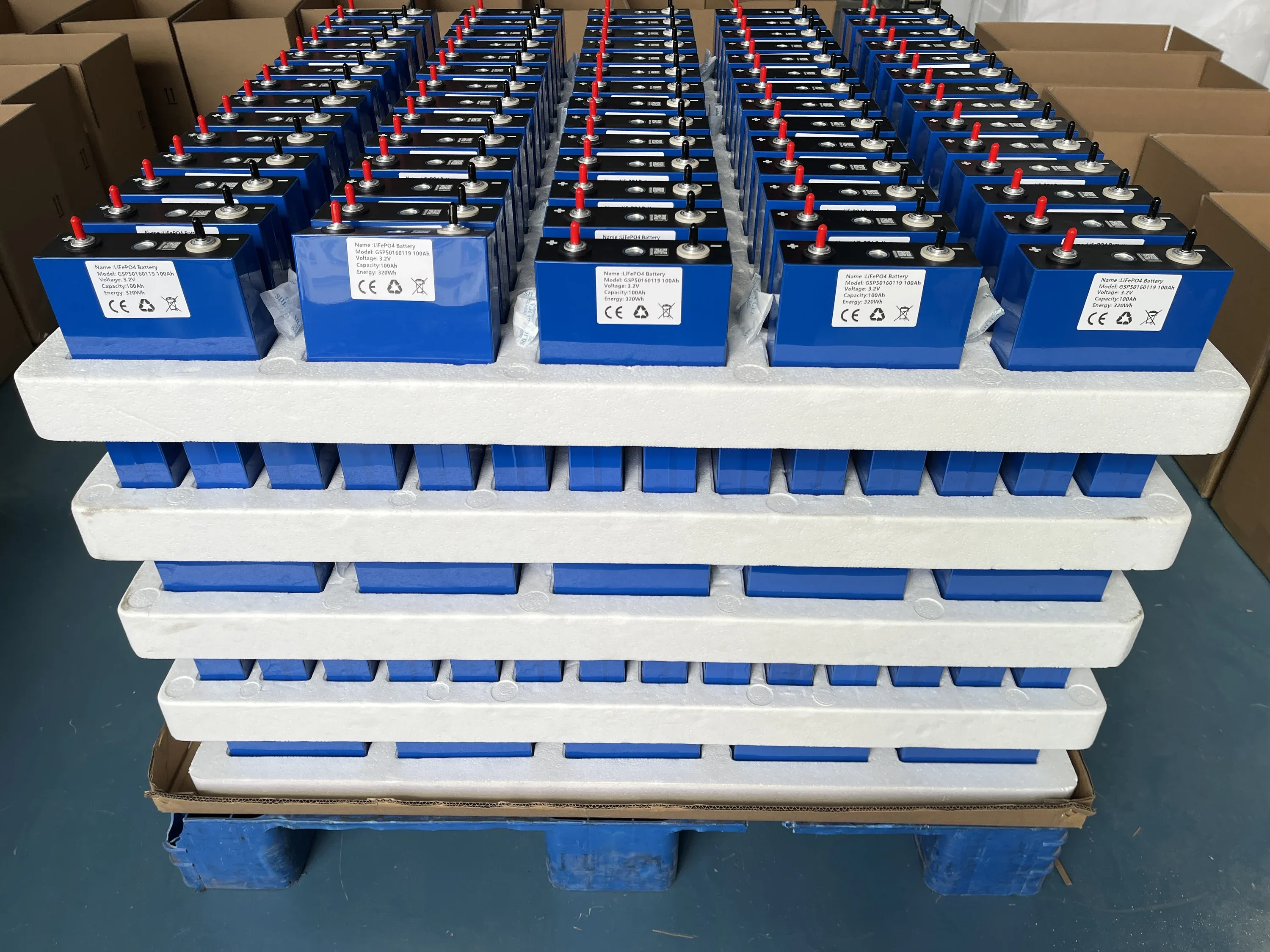 Great Power 3.2V 100Ah A-Grade LiFePO4 Cell | 5000 Cycles | 0.28mΩ IR | 1C Continuous Discharge - View 4