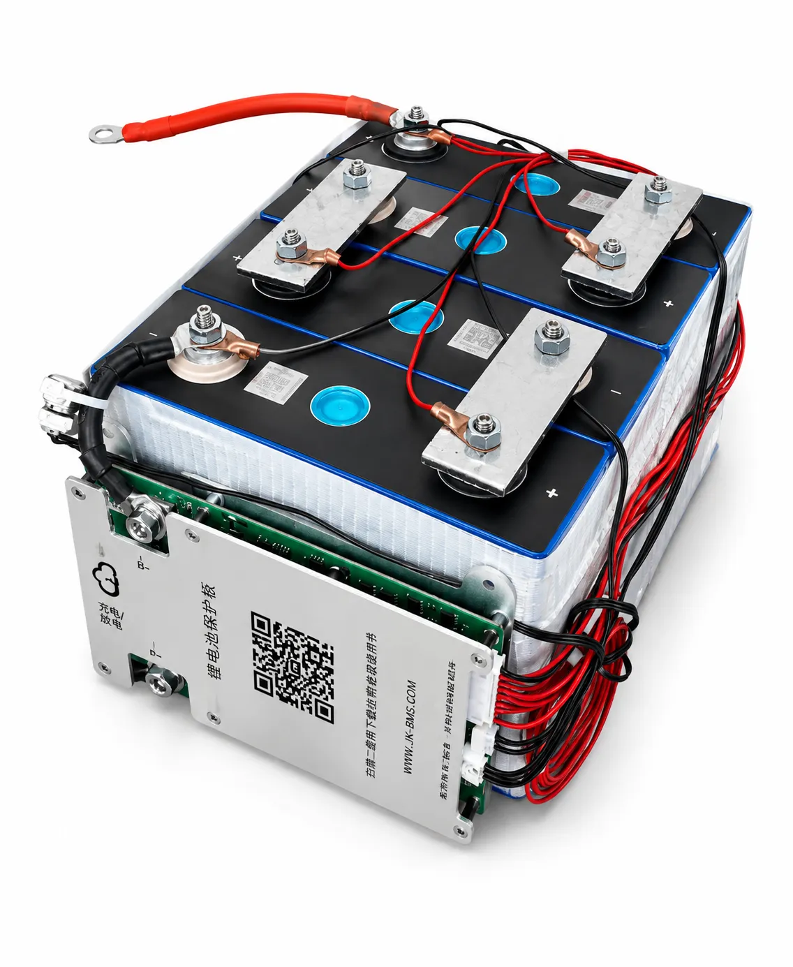 12V 100Ah LiFePO4 Open Battery EVE A Grade 6000+ Cycles | JK Smart BMS 100A | 200A Peak | 1A Active Balancing - View 3