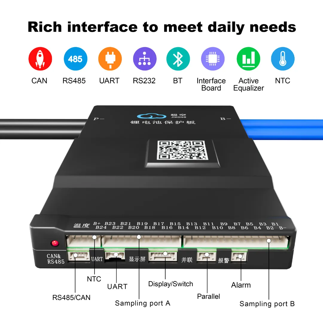 JK-B2A20S20P Smart Active Balance BMS 200A | 2A Active Balancer | 8S–20S | Bluetooth & LCD Display | LiFePO4 Li-ion LTO Batte