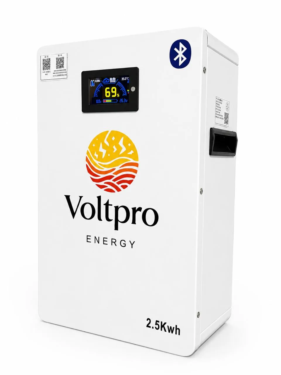 Voltpro Energy 24V 100Ah LiFePO4 Lithium Battery | EVE Grade A Cells | JK Smart BMS | 1A Active Balancing | 2.56kWh - View 2