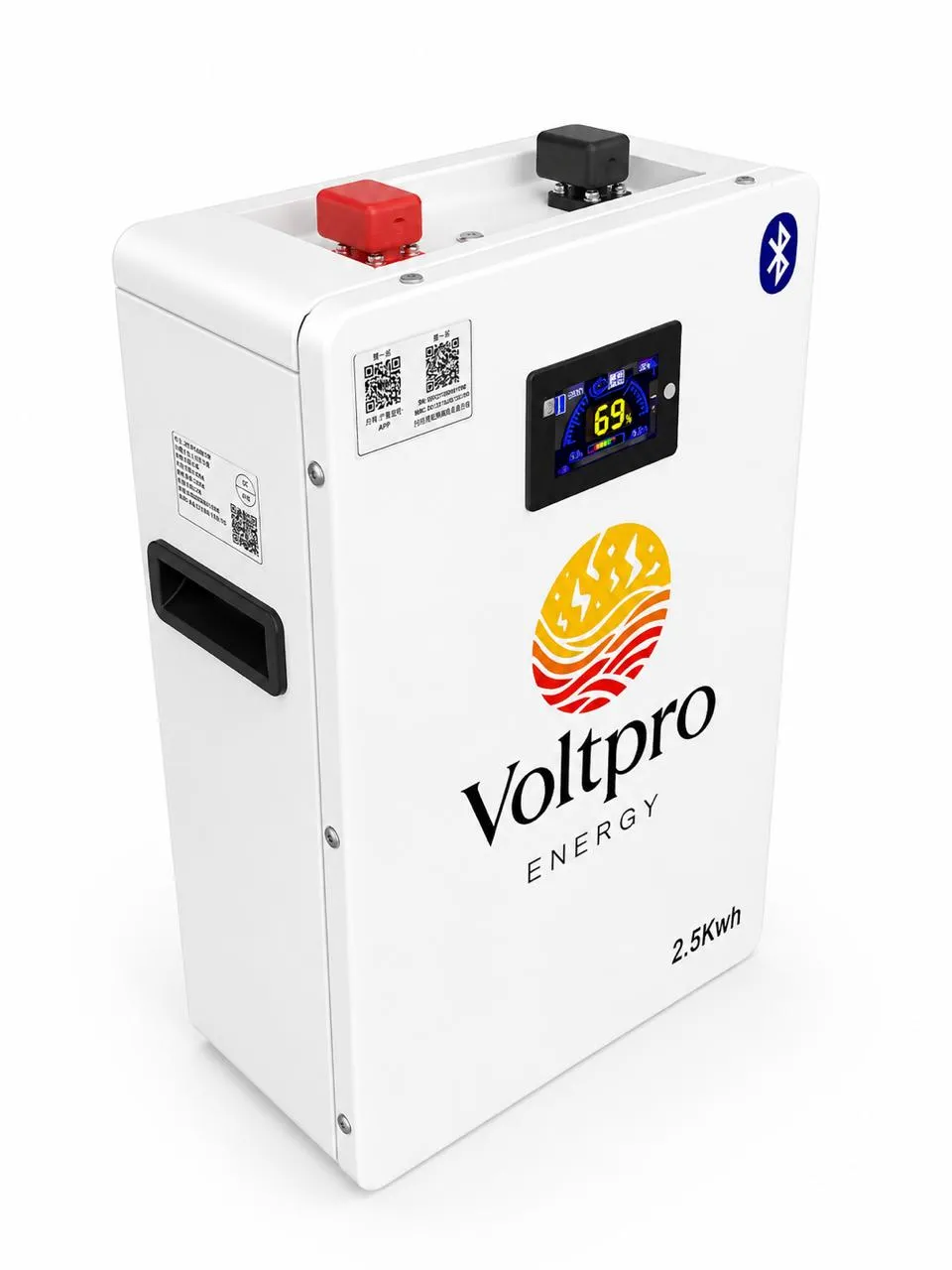 Voltpro Energy 8S 100Ah LiFePO4 Battery Box | 24V 100Ah & 12V 200Ah Battery Casing | Smart BMS Support | Metal Battery Enclos