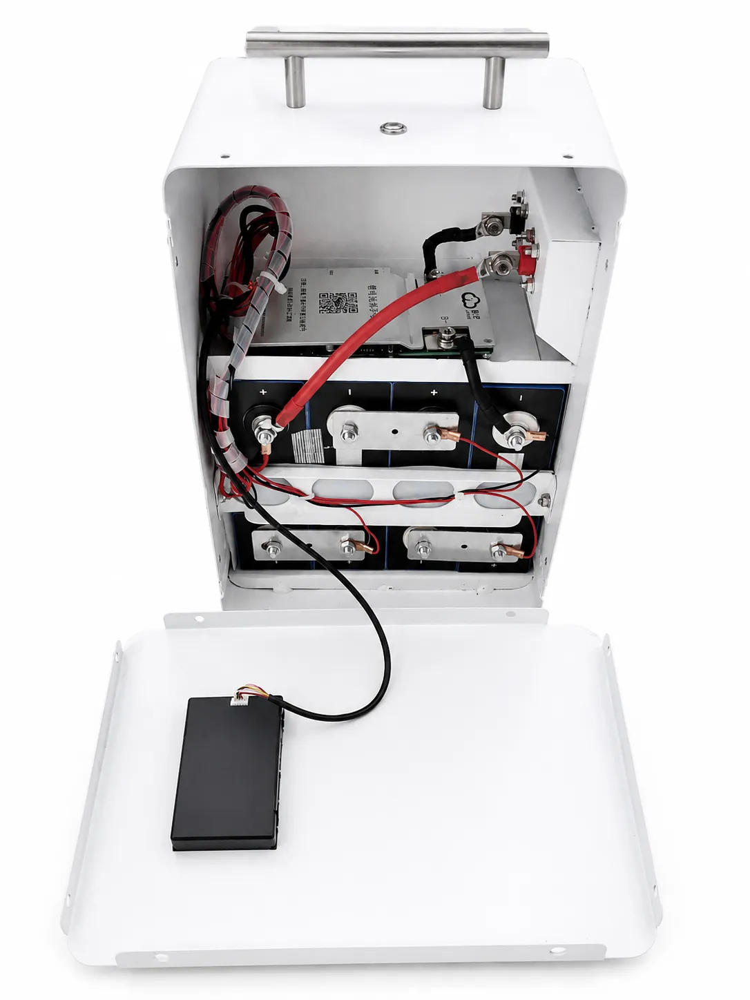 Voltpro Energy 12V 100Ah LiFePO4 Battery Box | 4S 100Ah Cell Casing | 16 Gauge Metal Enclosure | JK BMS & 3.2" LCD Support |