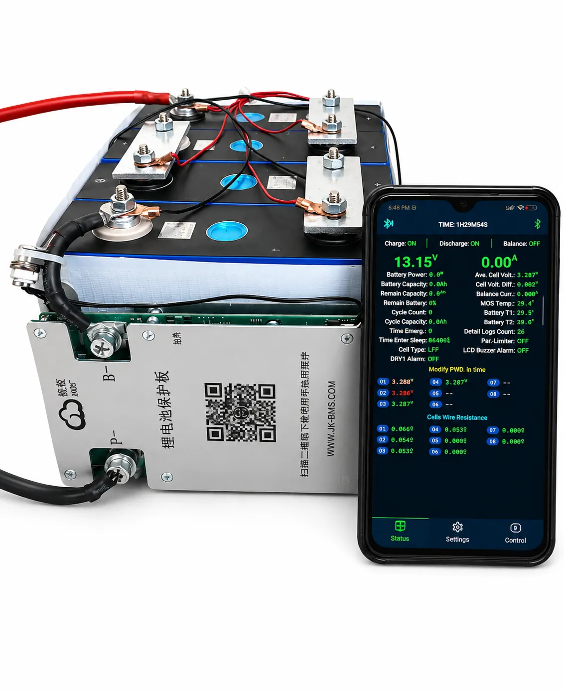 12V 100Ah LiFePO4 Open Battery EVE A Grade 6000+ Cycles | JK Smart BMS 100A | 200A Peak | 1A Active Balancing