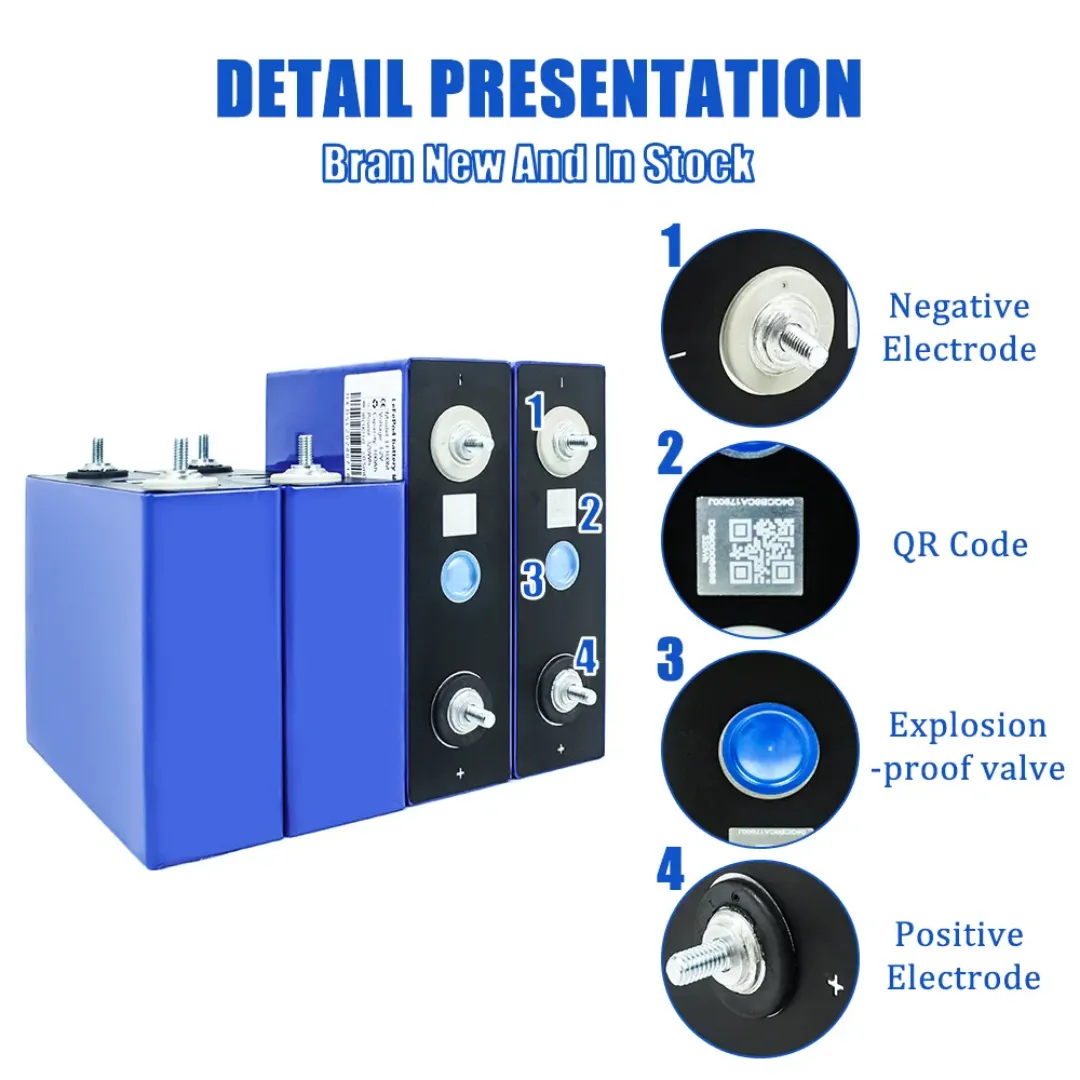 EVE LF-100 3.2V 100Ah A-Grade LiFePO4 Cell | 6000+ Cycles | ≤0.28mΩ IR Lithium Battery Cell - View 7
