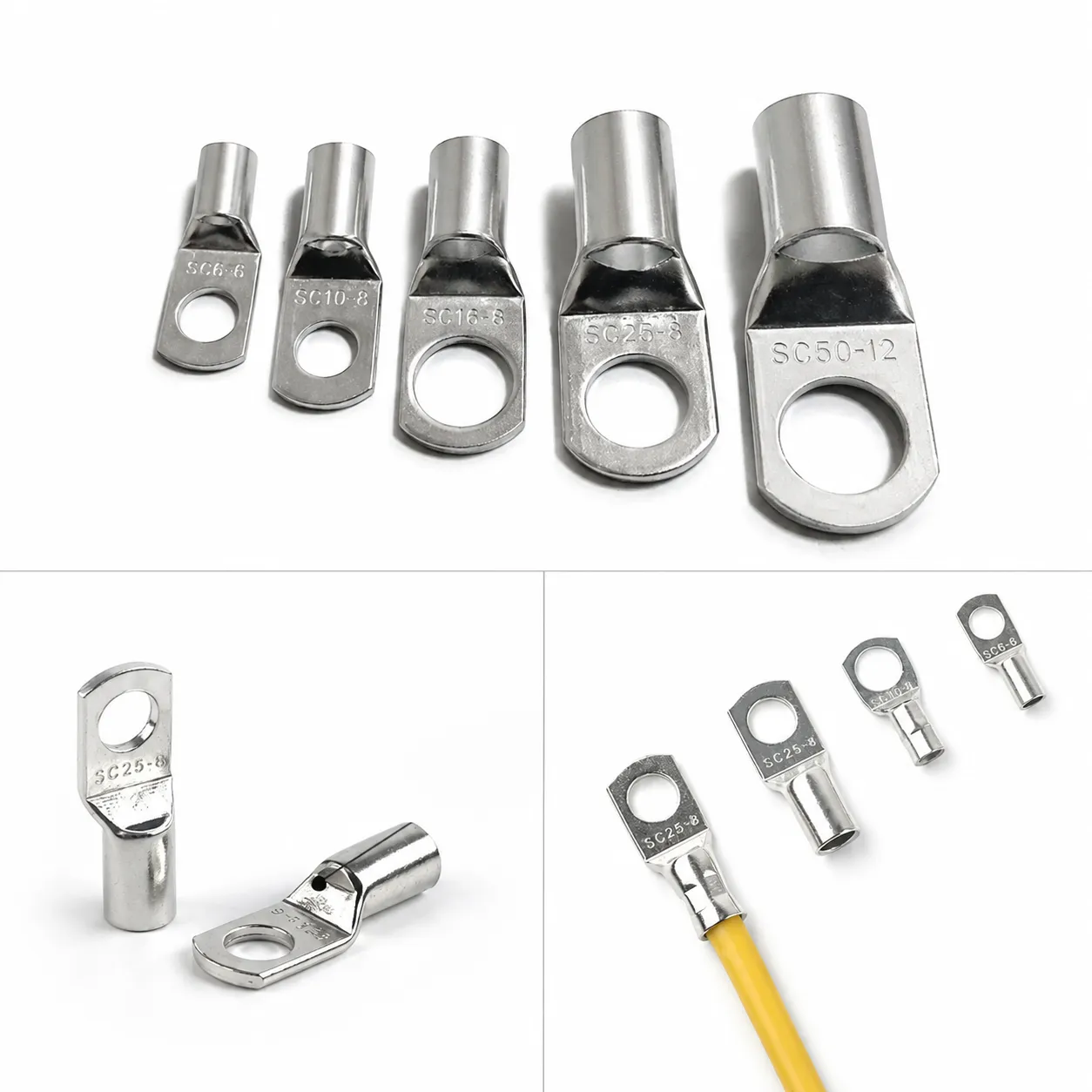 16mm² Copper Battery Cable Lug | Nickel-Plated Terminal | LiFePO4, Solar & Inverter Battery - View 6