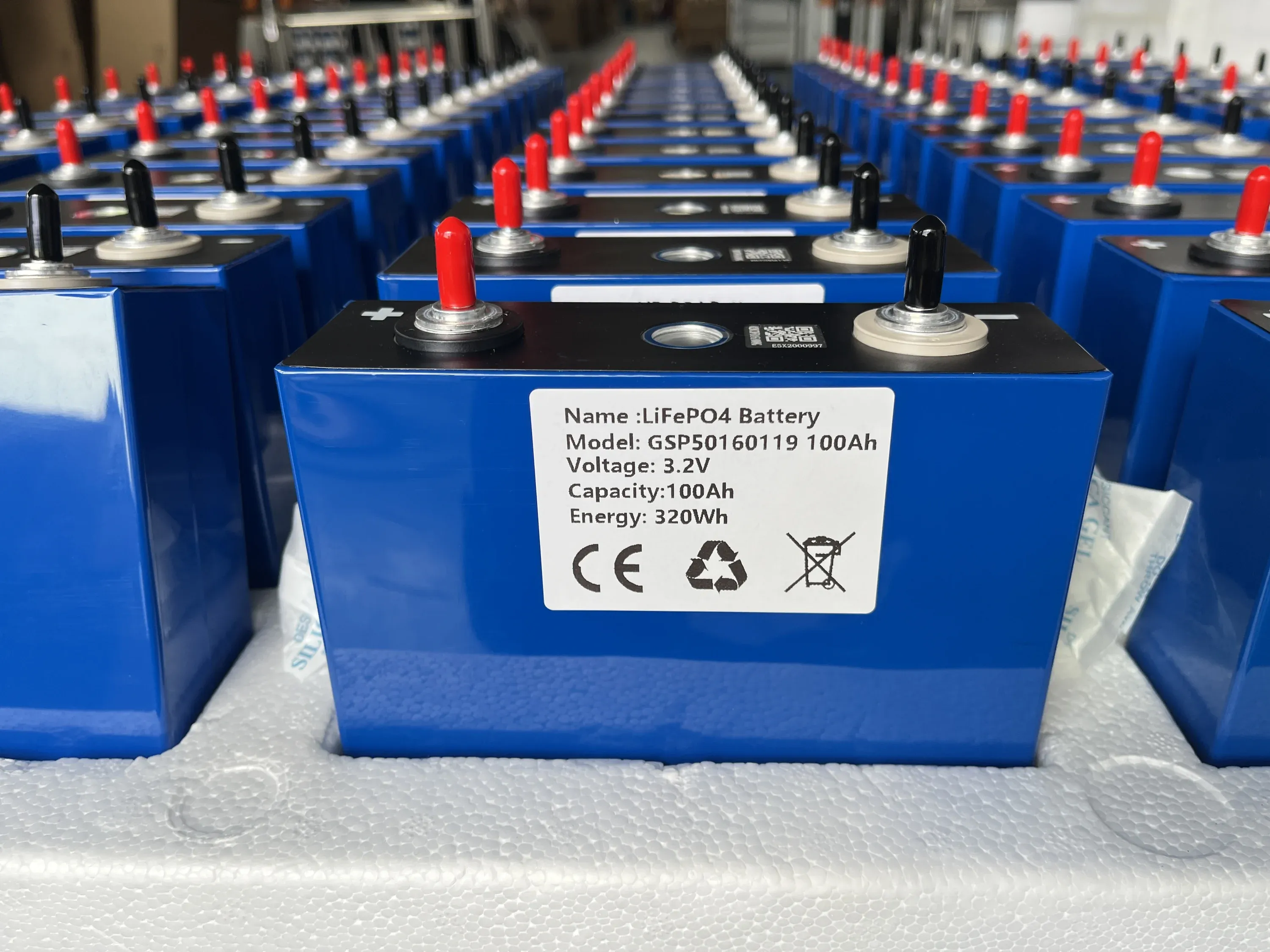 Great Power 3.2V 100Ah A-Grade LiFePO4 Cell | 5000 Cycles | 0.28mΩ IR | 1C Continuous Discharge - View 2