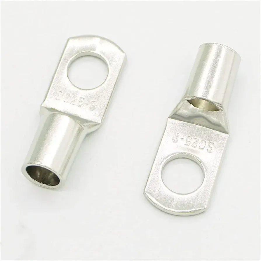 25mm² Copper Battery Lug | Nickel-Plated Heavy-Duty Cable Terminal | LiFePO4 & Inverter Battery - View 7